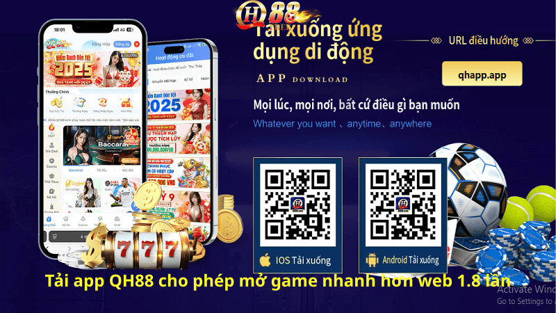Tải app QH88 cho phép mở game nhanh hơn web 1.8 lần